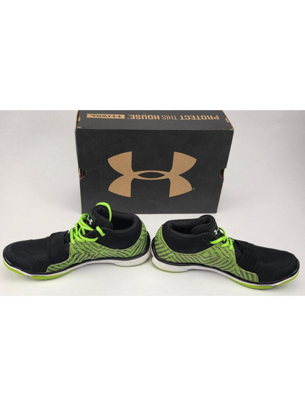 Under Armour Micro G Renegade Mid Sz 9 Black Hyper Green 1239592-004 Men’s Shoes